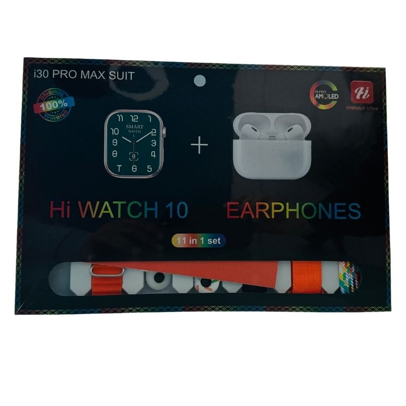 i30 Pro Max Suit Smart Watch & Earbuds Combo | 11-in-1 Multifunctional Device - Image 4