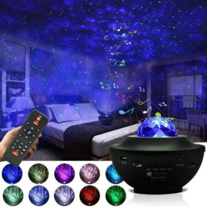 Galaxy Star Projector Lamp with LED Universe Effect & Speaker