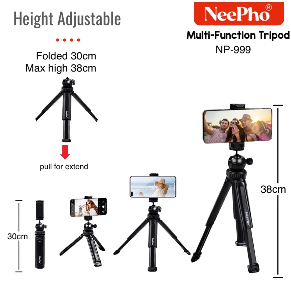 Nepho NP-999 Tripod Stand & Extendable Selfie Stick | Your Ultimate Photography Companion - Image 4