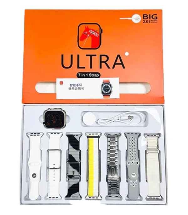 Ultra 7 in 1 Smart Watch | 7 Pairs of Straps - Image 3