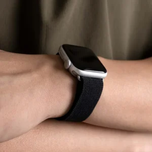 Black | Apple Watch Milanese Magnetic Loop Strap | Stainless Steel Band  | 42mm / 44mm / 45mm