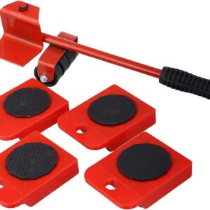 5-in-1 Heavy Furniture Mover Tool Set with Lifter & 360° Rollers