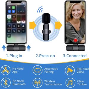 K9 Dual Wireless Lavalier Microphone | Plug & Play USB Type-C & iOS Mic with Auto Sync & Noise Reduction
