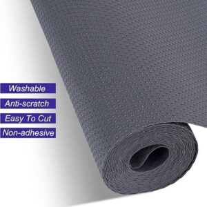 Anti-Slip Fridge & Shelf Mat | Waterproof Washable Liner for Kitchen Drawers Cabinets | Dark Grey