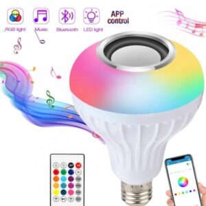 2-in-1 Smart LED Bulb + Bluetooth Speaker | RGB Light + Remote Control