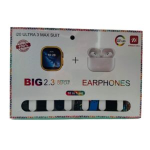 i20 Ultra Max Suit Smartwatch & Earbuds Combo  10-in-1 Set with 7 Straps| Random
